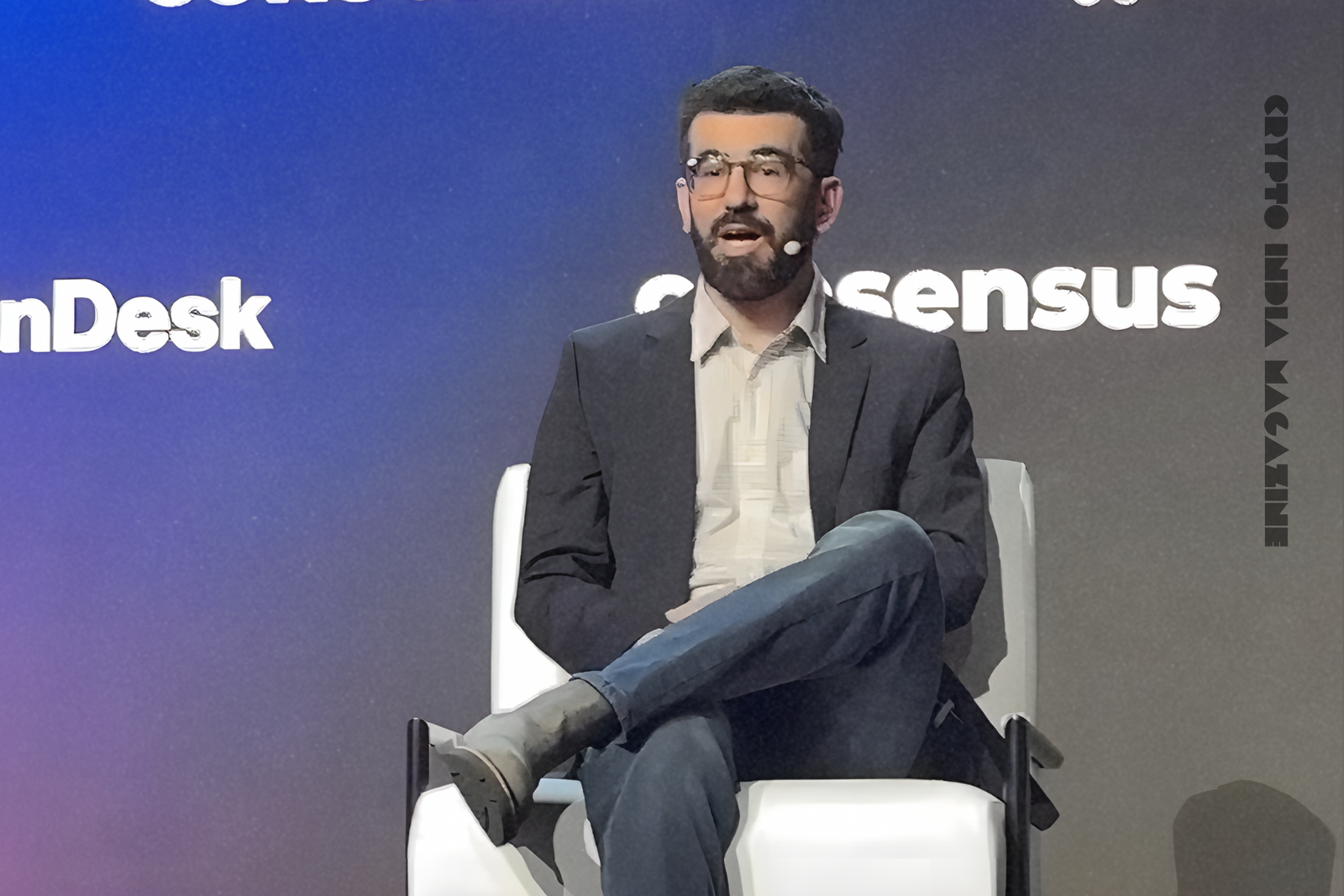 Pi Network co-founders Nicolas Kokkalis speaking at Consensus 2026