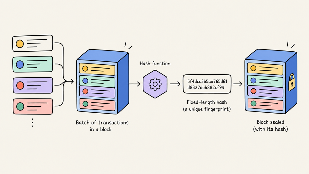 This image show how transactions get sealed into blocks